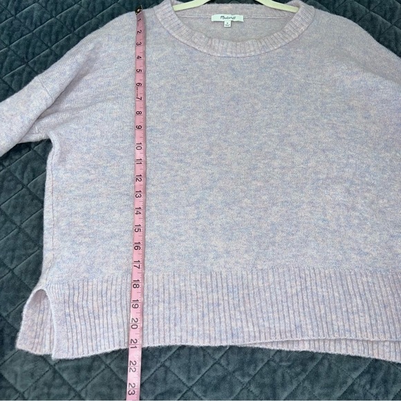Madewell Sweater Women Medium Payton Lilac Pullover Alpaca Wool Blend B6 - Picture 7 of 9